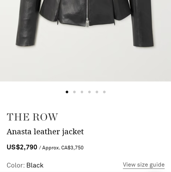 The Row Anasta leather jacket - Picture 5 of 8